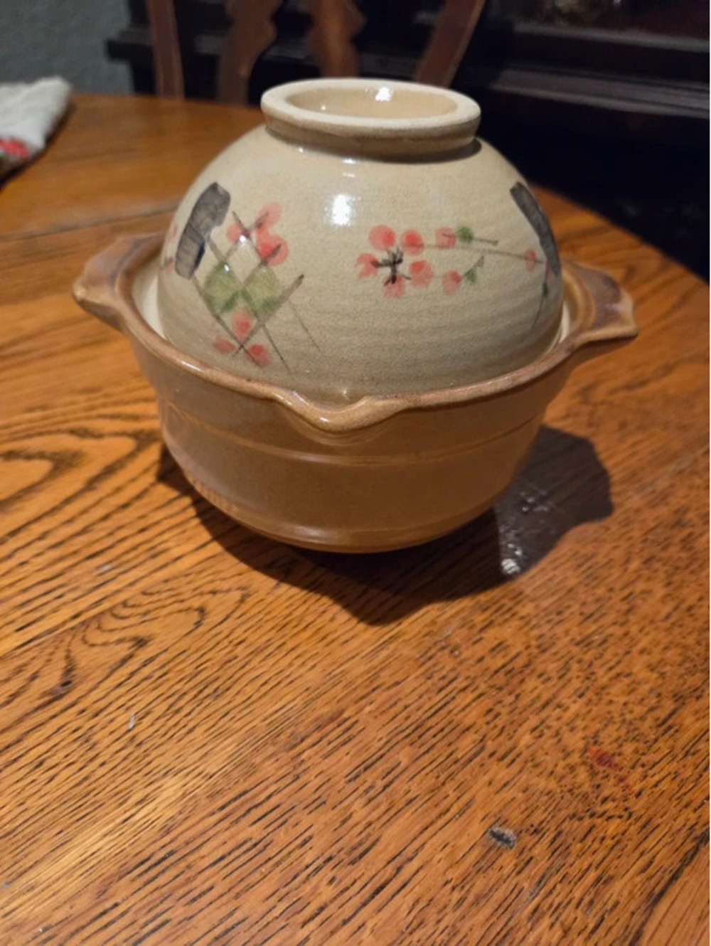 Traditional Japanese earthenware clay pot 2